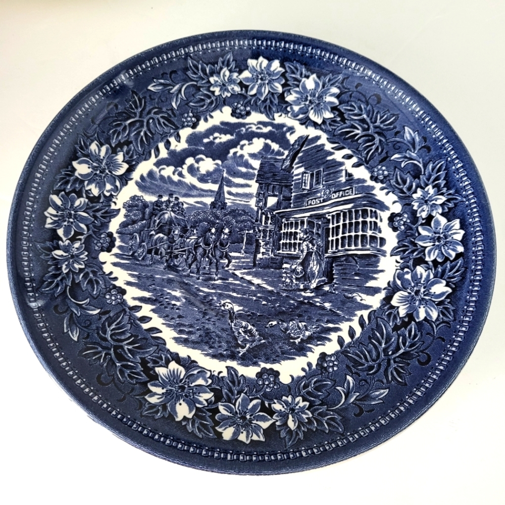 Royal Tudor Ware Coaching Tavern Plate Blue and White
